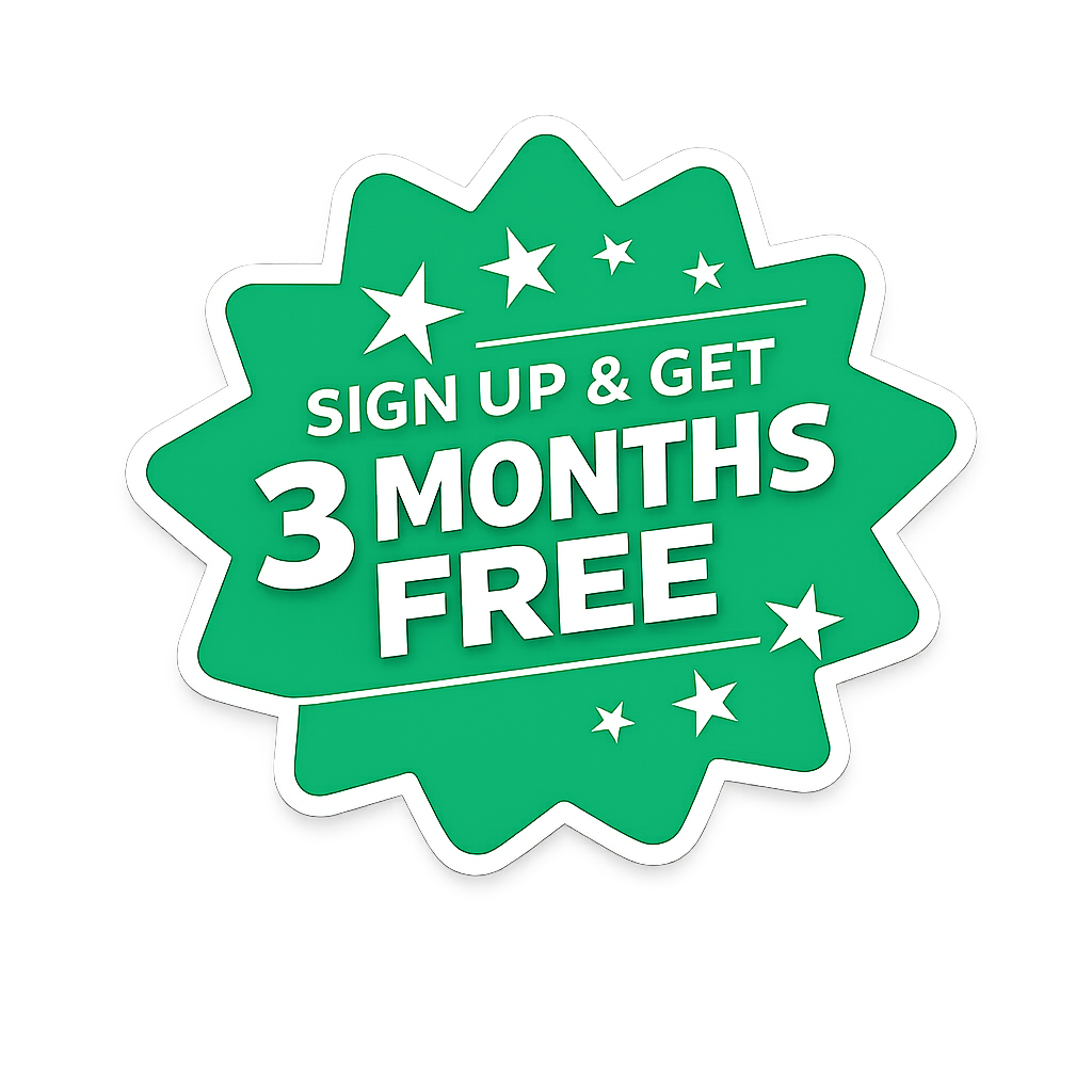 3 months free